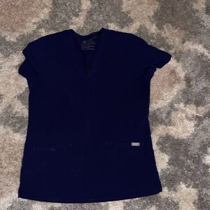 EUC Figs Navy Blue Top